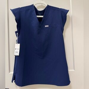 Figs Natal Flutter Sleeve Scrub Top